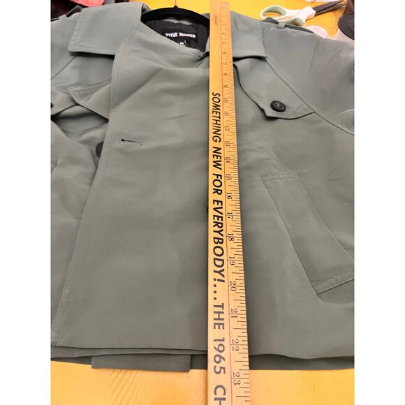 Steve Madden Sage Green Cropped Trench Jacket NWT Size M - Picture 7 of 7